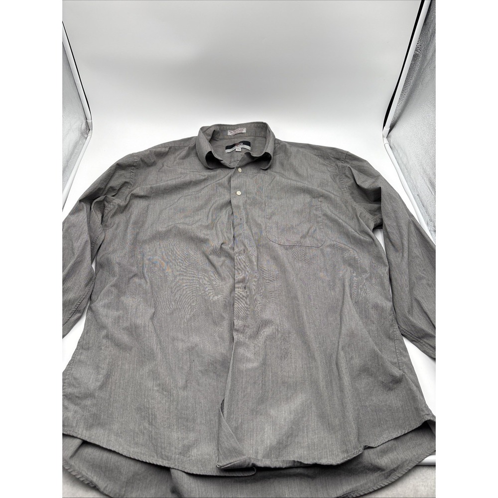 VR By Vito Rufolo Mens Button Up Long Sleeve Shirt Size 17 1/2 34/35 Gray